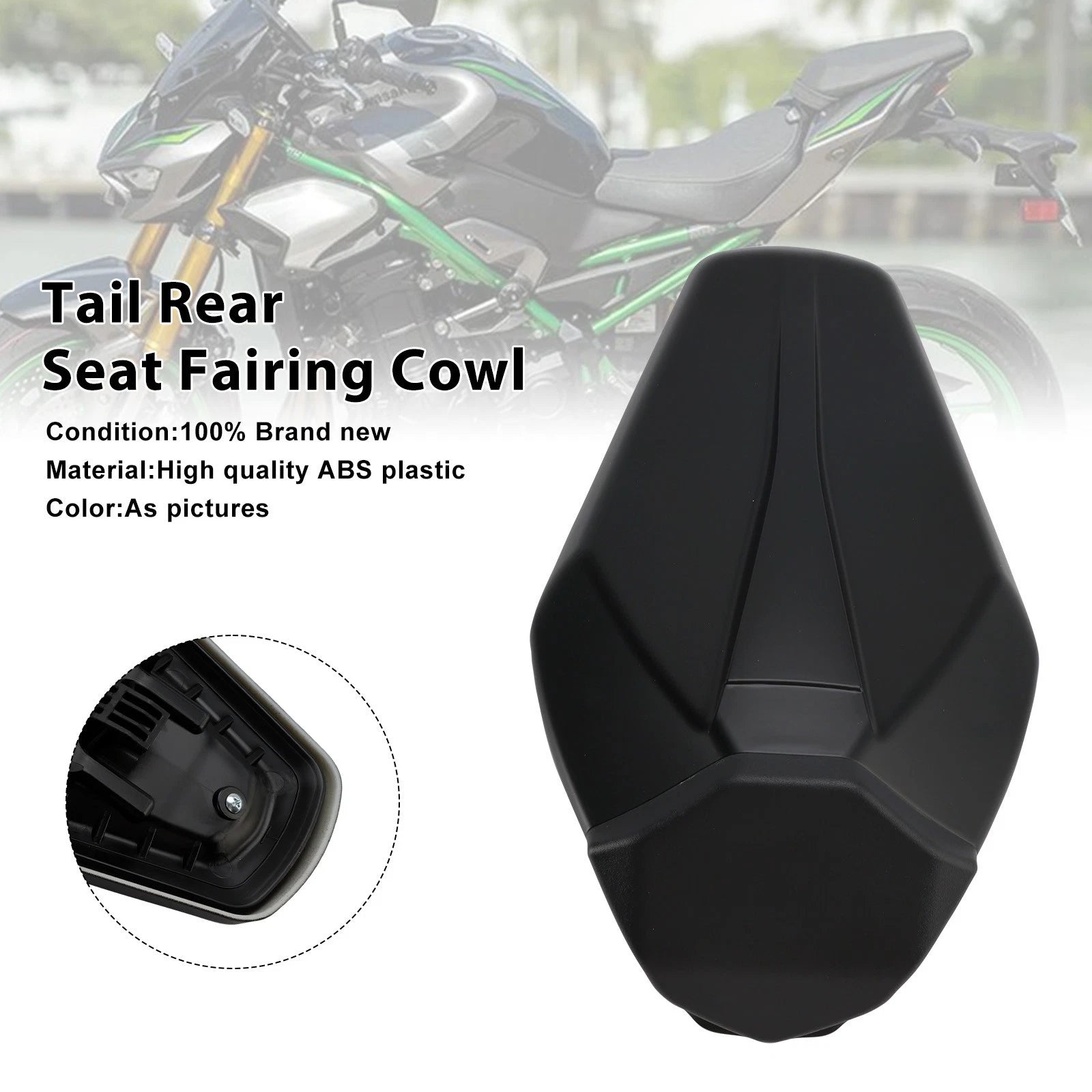 Tail Rear Seat Fairing Cowl for Kawasaki Z900 Z900SE (2025–2026) Matte Black