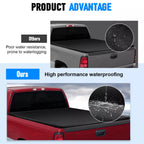 6.5FT Soft Roll-Up Tonneau Cover for Silverado/Sierra 1500 2500HD 3500HD (2007–2013)