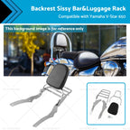 Sissy Bar Luggage Rack for Yamaha V-Star 650 Custom (2006–2011)