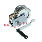 Manual Crank Winch for Boat (1500 lbs, 5.0mm x 10m Rope)