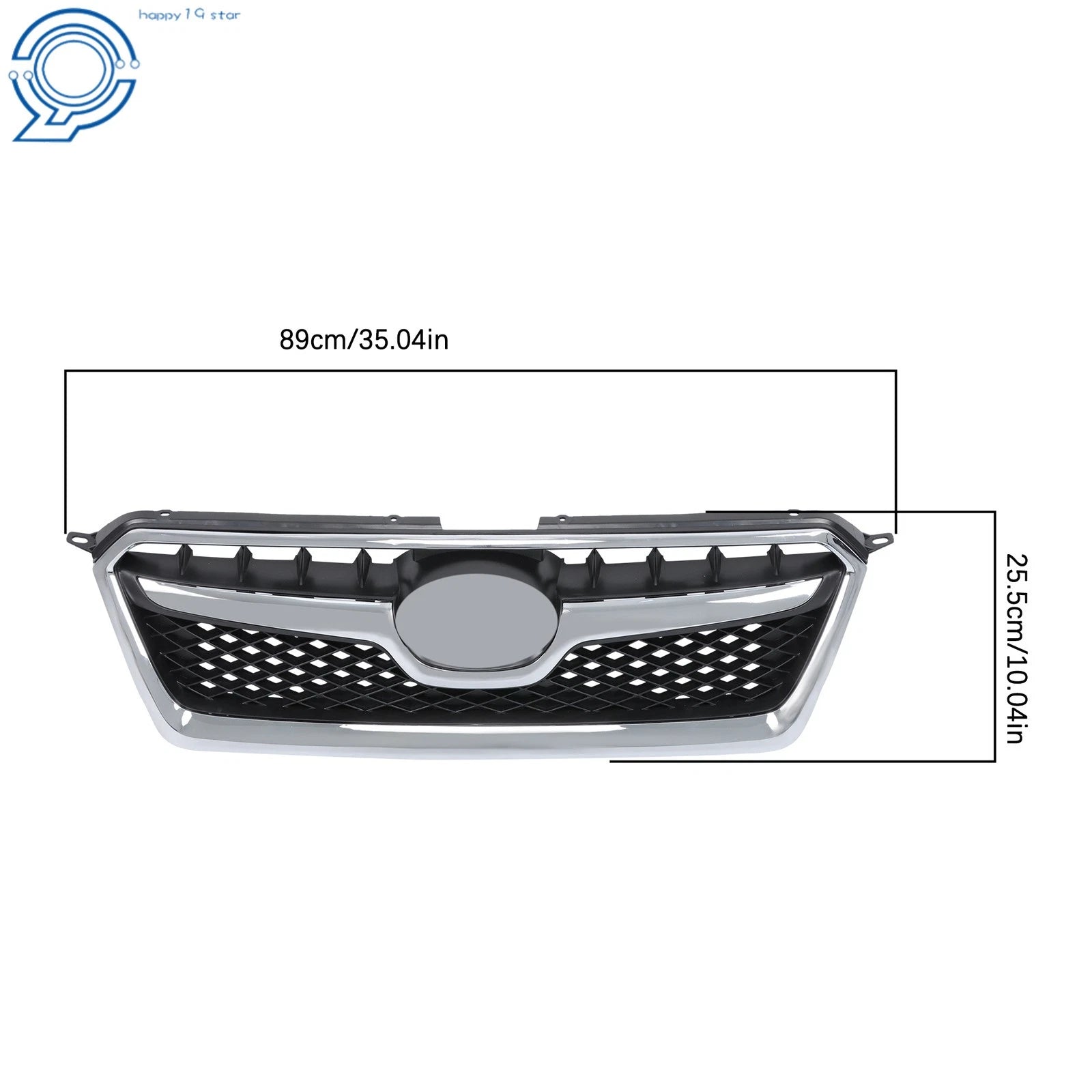 Chrome Trim Front Bumper Upper Grille for Subaru XV Crosstrek (2013–2015)