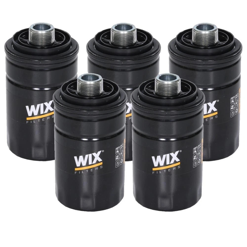 Set of 5 Wix 57561 Engine Oil Filter Kit for (Spin-On)