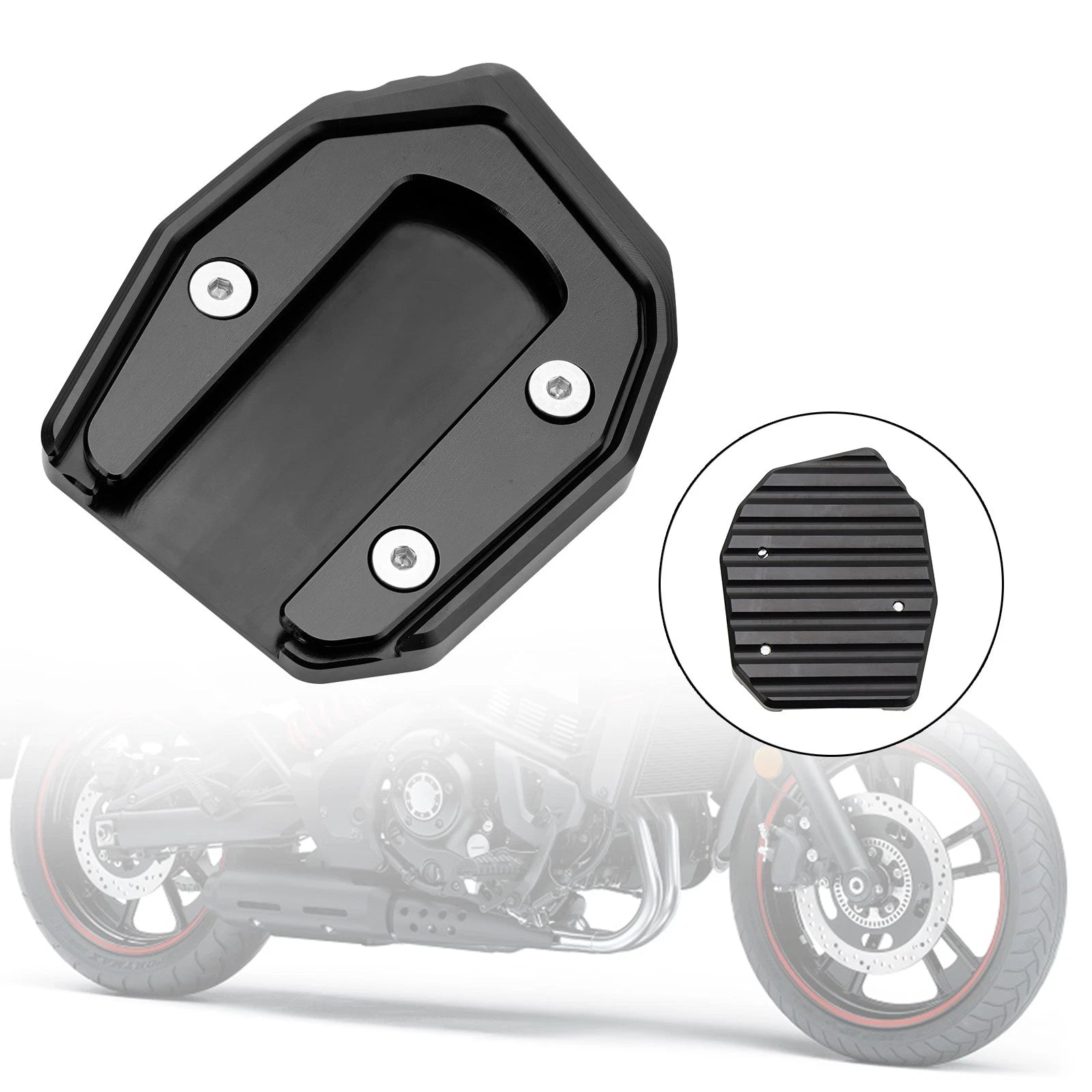 Kickstand Enlarger Plate Pad for Kawasaki Vulcan S 650 VN650 (2015–2021)