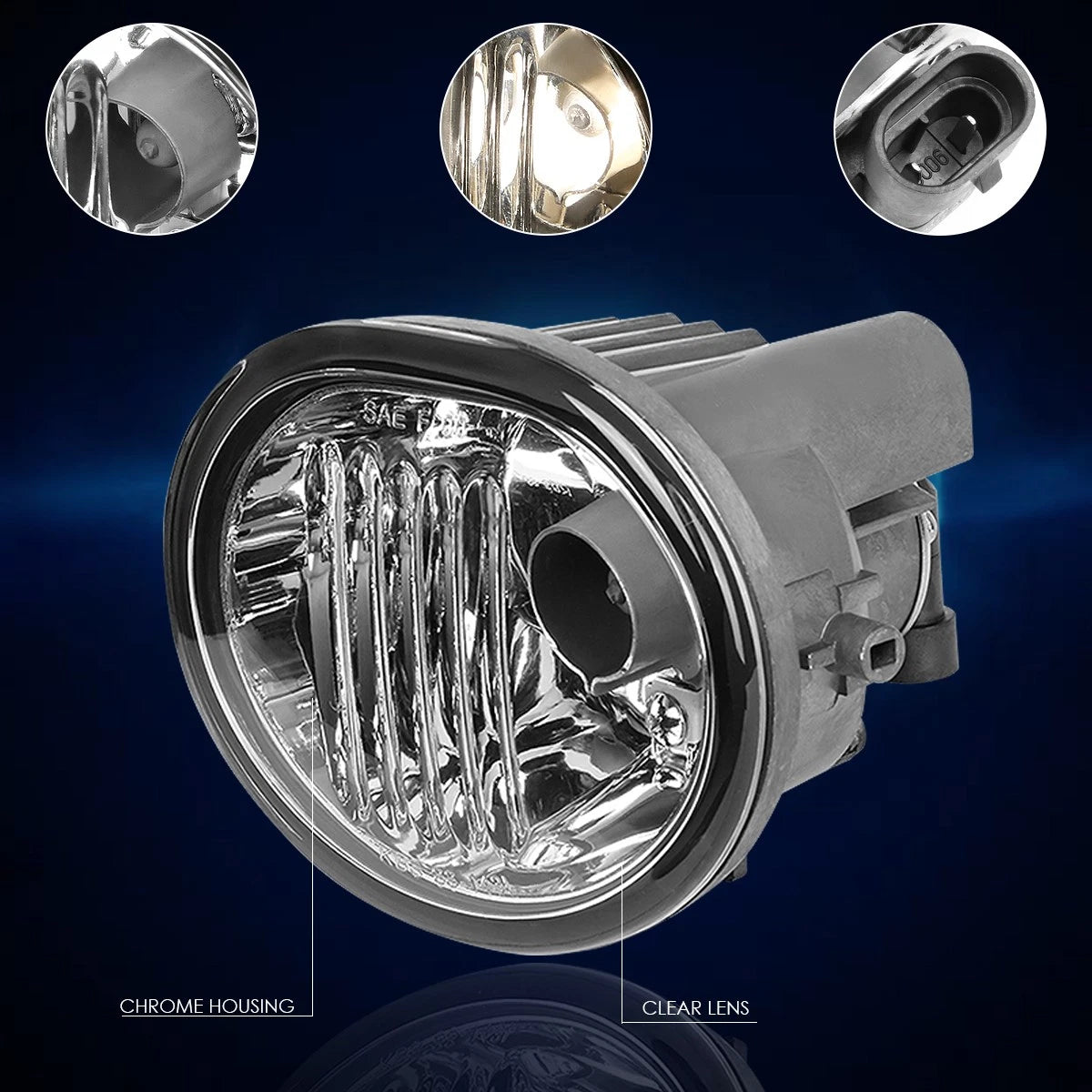 Clear Lens Front Bumper Fog Lights for Pontiac Vibe (2003–2008)