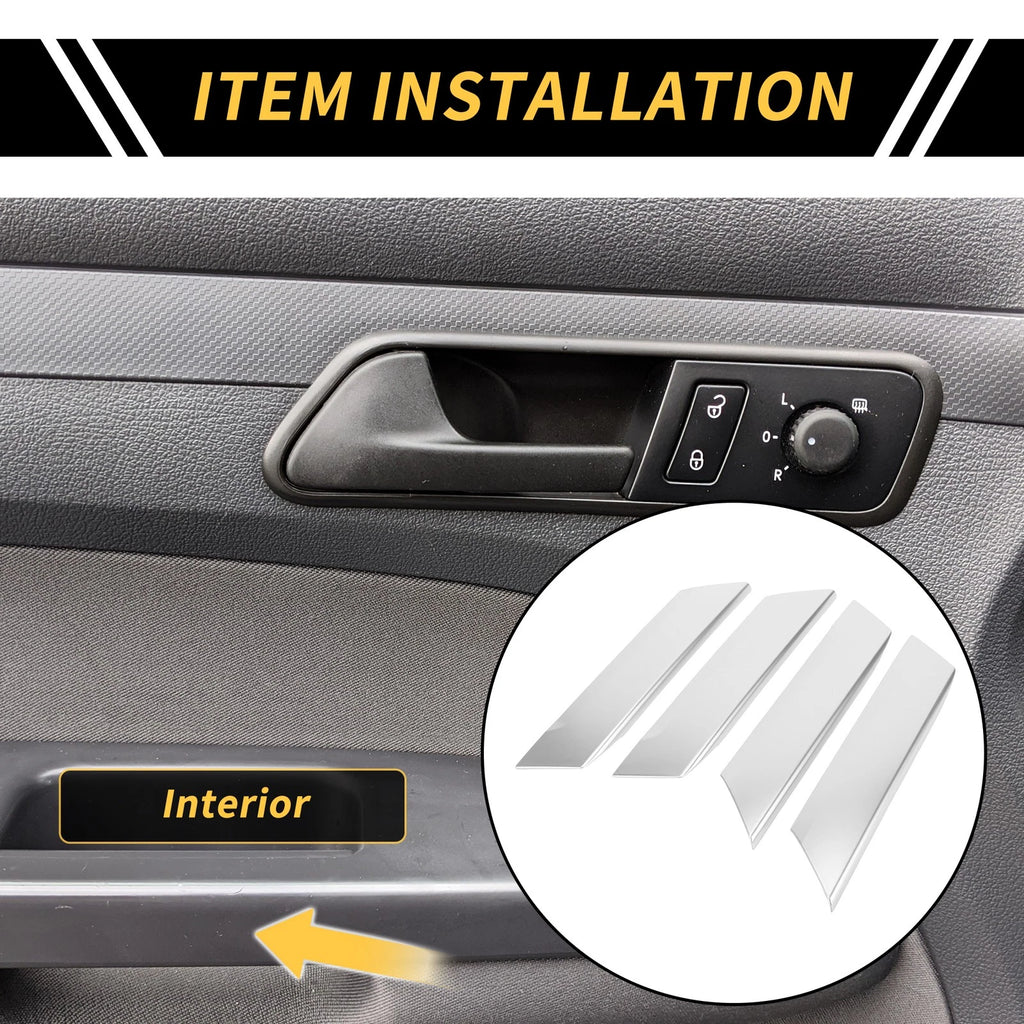 Set of 2 Interior Door Armrest Panel Trim for Toyota Tundra (2022–2024)
