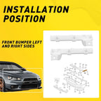 Front Bumper Bracket Set for Mitsubishi Lancer (2008–2017)