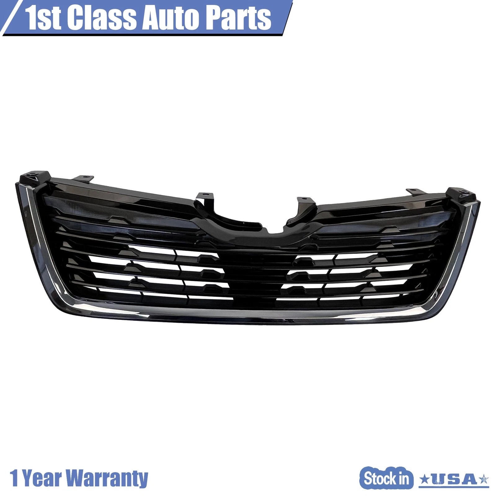 Glossy Black Grille with Chrome Trim for Subaru Forester (2019-2021)