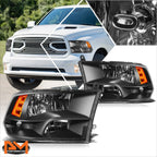 Factory Style Headlights for Dodge Ram 1500-3500 (2009–2012) - Black