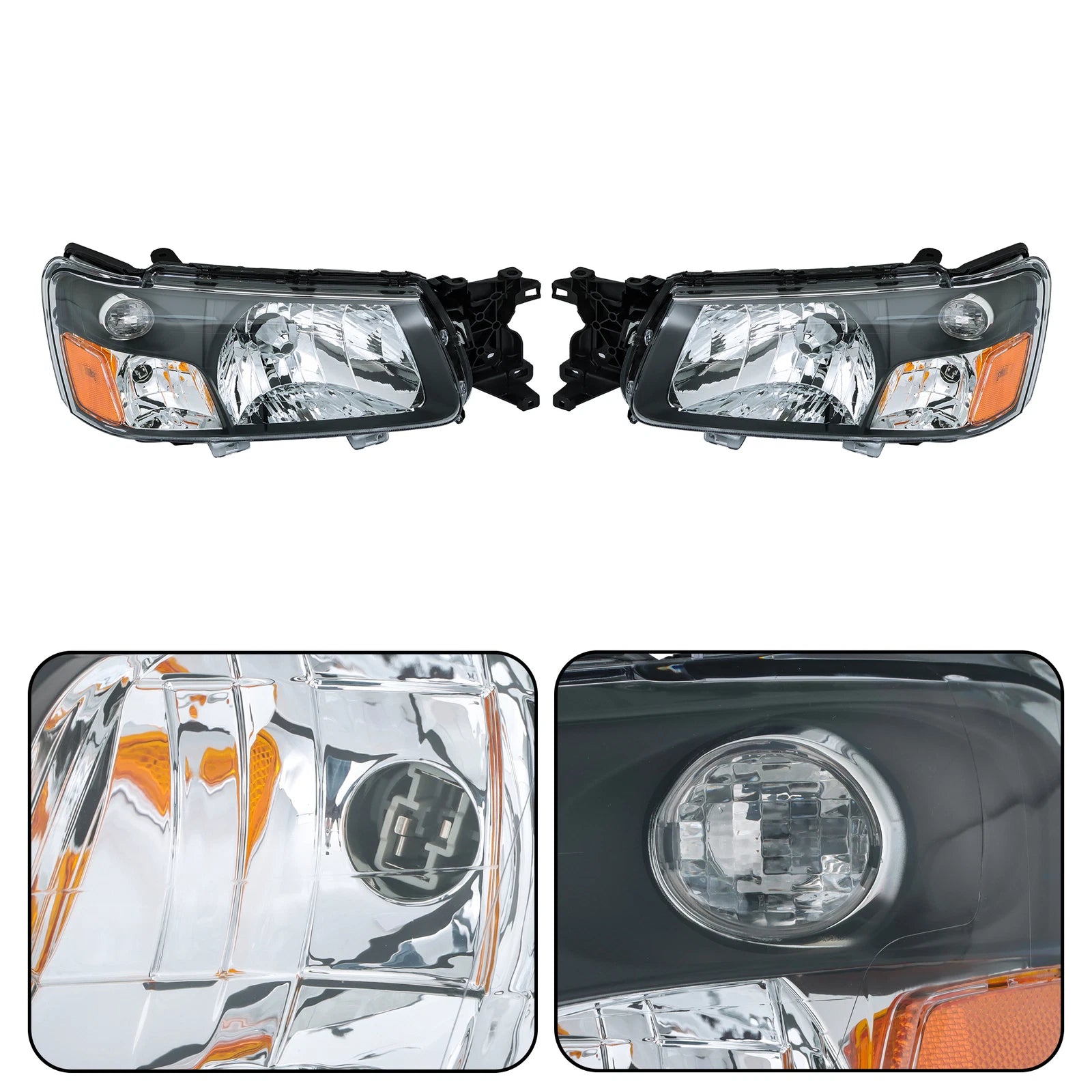 Headlights for Subaru Forester (2003-2004) Clear Lens Halogen
