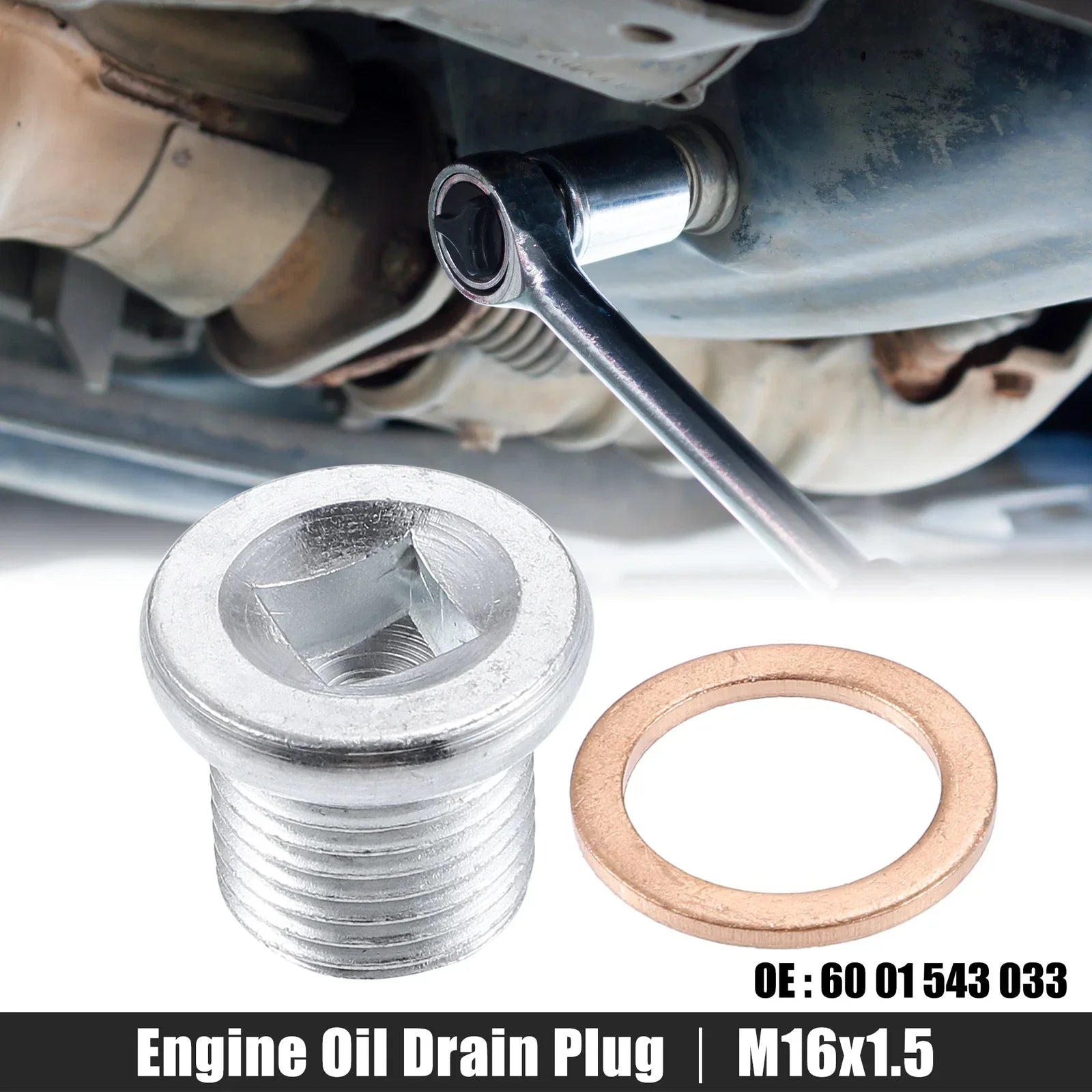 Steel Engine Oil Drain Plug Screw with Gasket for Nissan