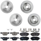 Set of 4 Brake Disc and Pad Kits for Subaru Legacy