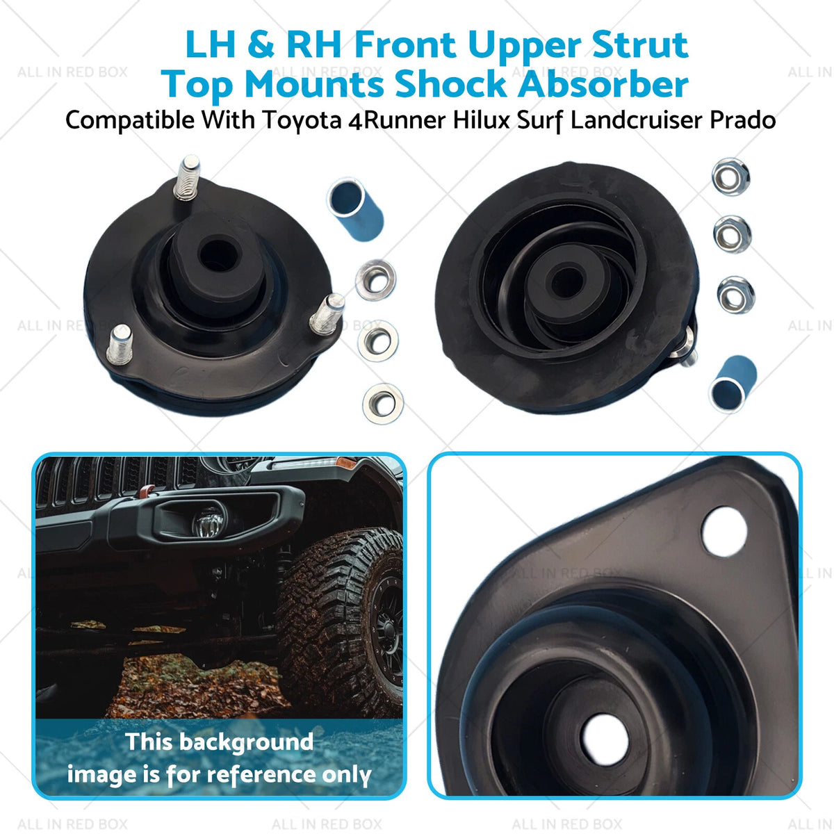 Set of 2 Front Upper Strut Top Mounts for Toyota 4Runner