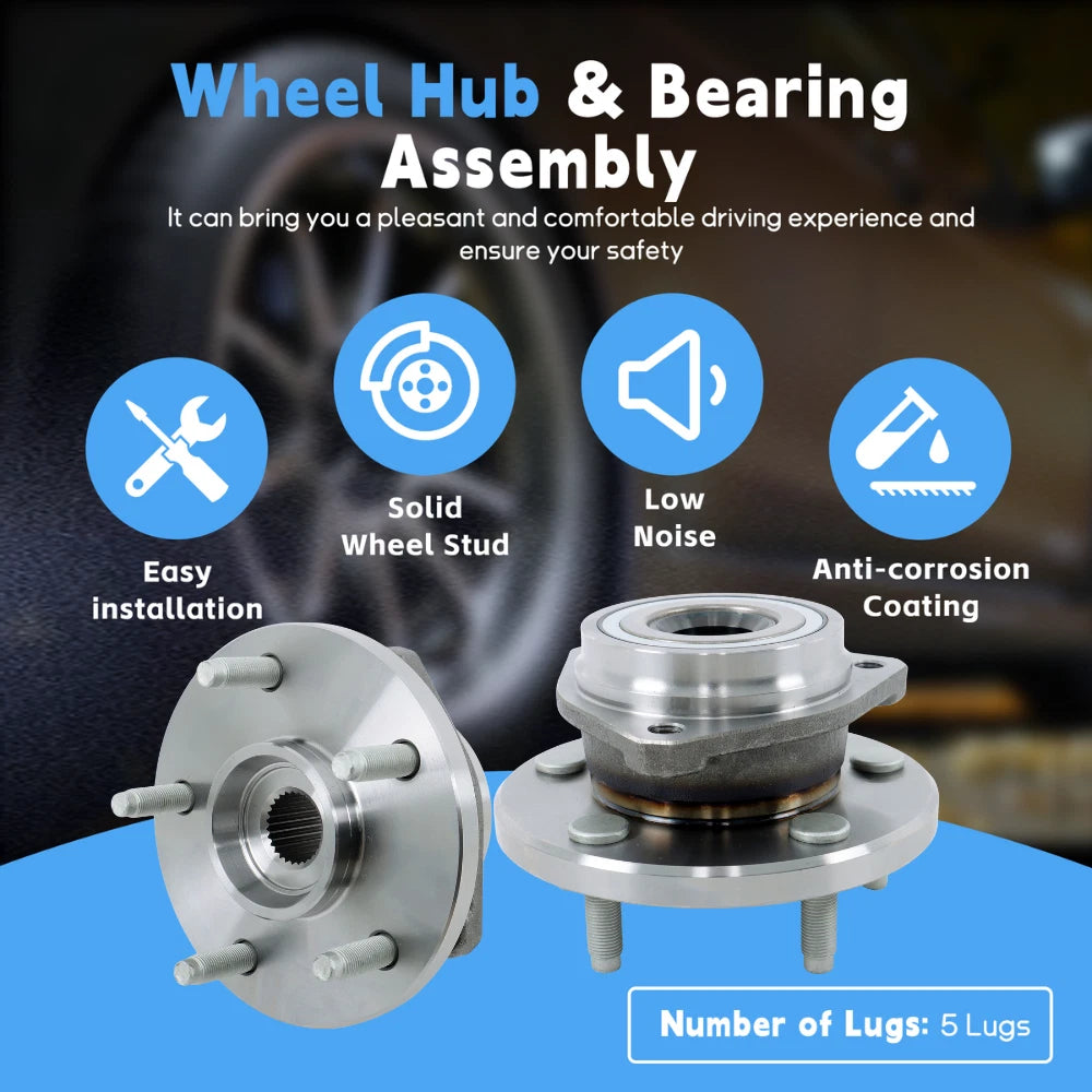 2X Front Wheel Hub Bearing for Jeep Grand Cherokee (1999–2004)