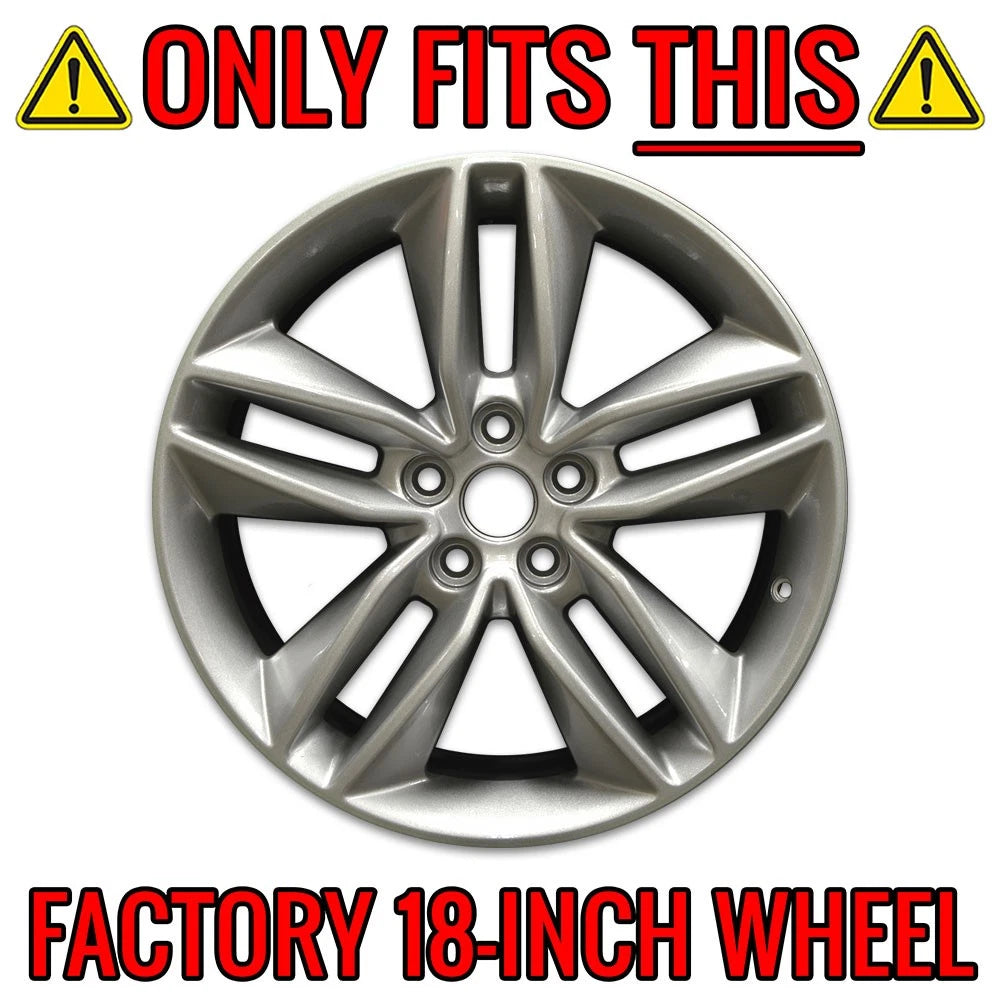 Wheel Skins Hub Caps Covers Replacement 18 Inch Set for Ford Edge (2015–2018)