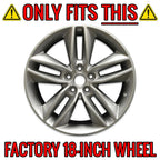 Wheel Skins Hub Caps Covers Replacement 18 Inch Set for Ford Edge (2015–2018)