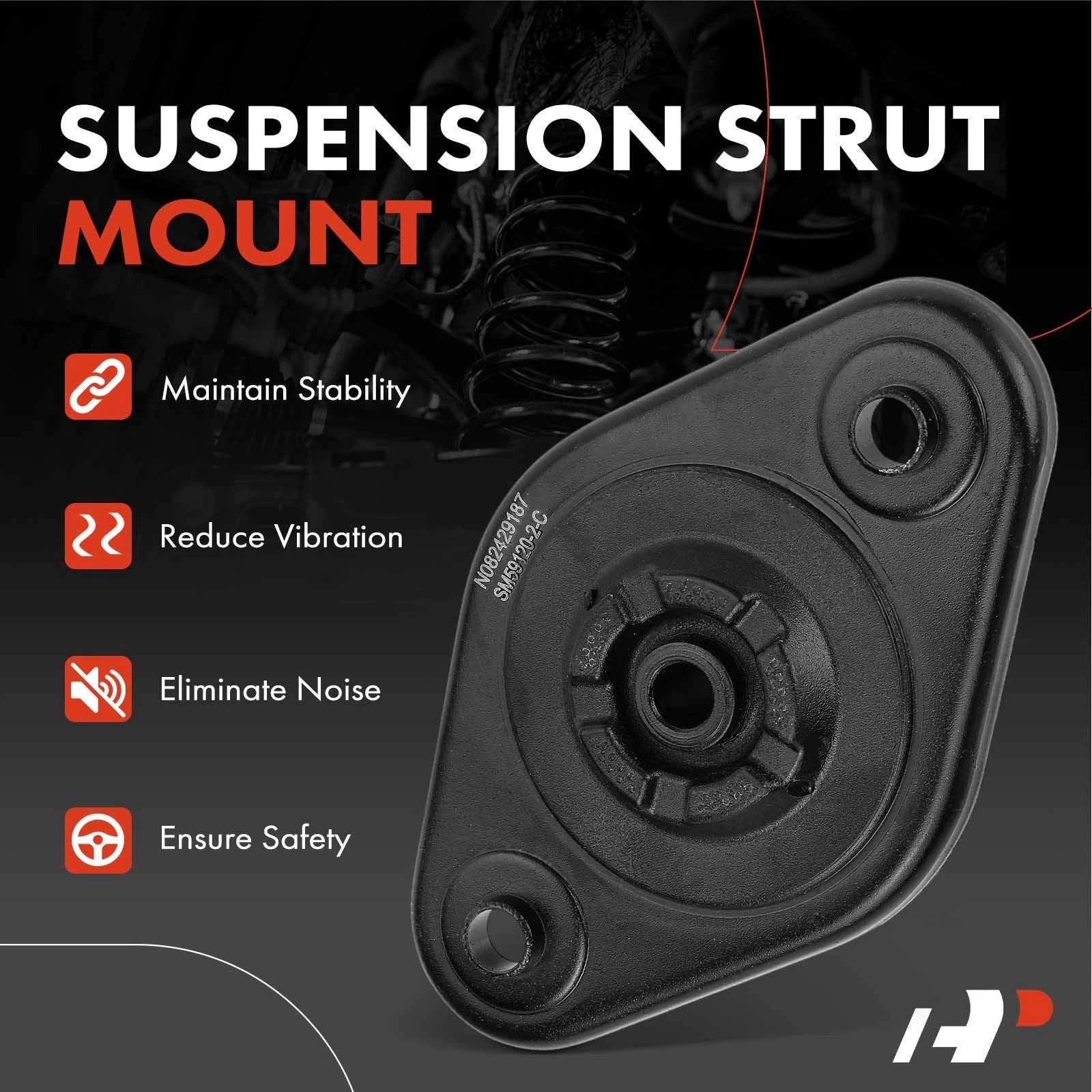 2X Rear Upper Suspension Strut Mount for Kia Soul (2014–2019)
