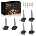 6X Ignition Coils + Spark Plugs for Ford Fusion (2017–2019) V6 2.7L