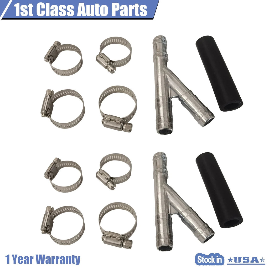 2Pcs Heater Hose Connector with Clamps for Dodge Chrysler Mini Van (2008–2009)