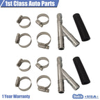 2Pcs Heater Hose Connector with Clamps for Dodge Chrysler Mini Van (2008–2009)