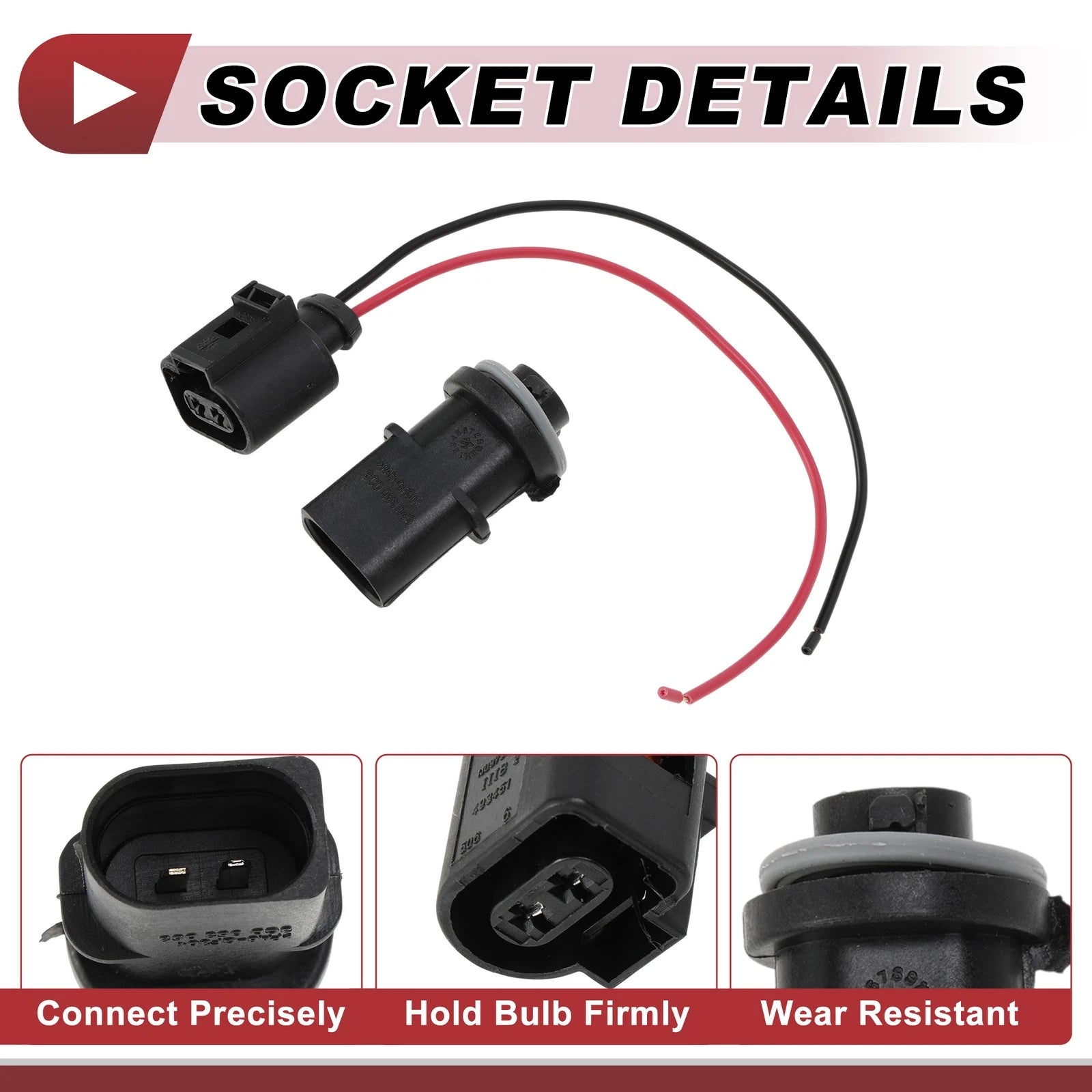 Set of 1 Turn Signal Light Socket Wiring for Volkswagen Golf GTI (2014–2016) No. 8N0953053