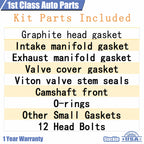 Engine Cylinder Head Gaskets Set of 12 for Subaru Legacy (2005-2009)