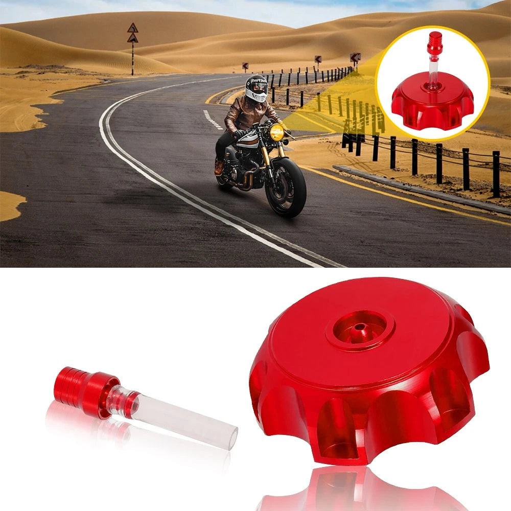 Fuel Cap Tank Gas Vent Air Breather Valve for Motorcycle (Red/Blue/Black)