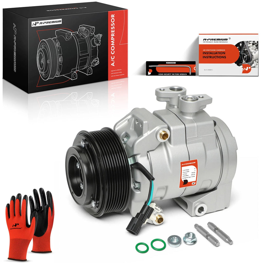 A/C Compressor with Clutch for Ford F-250 F-350 F-450 Super Duty (2017–2019)