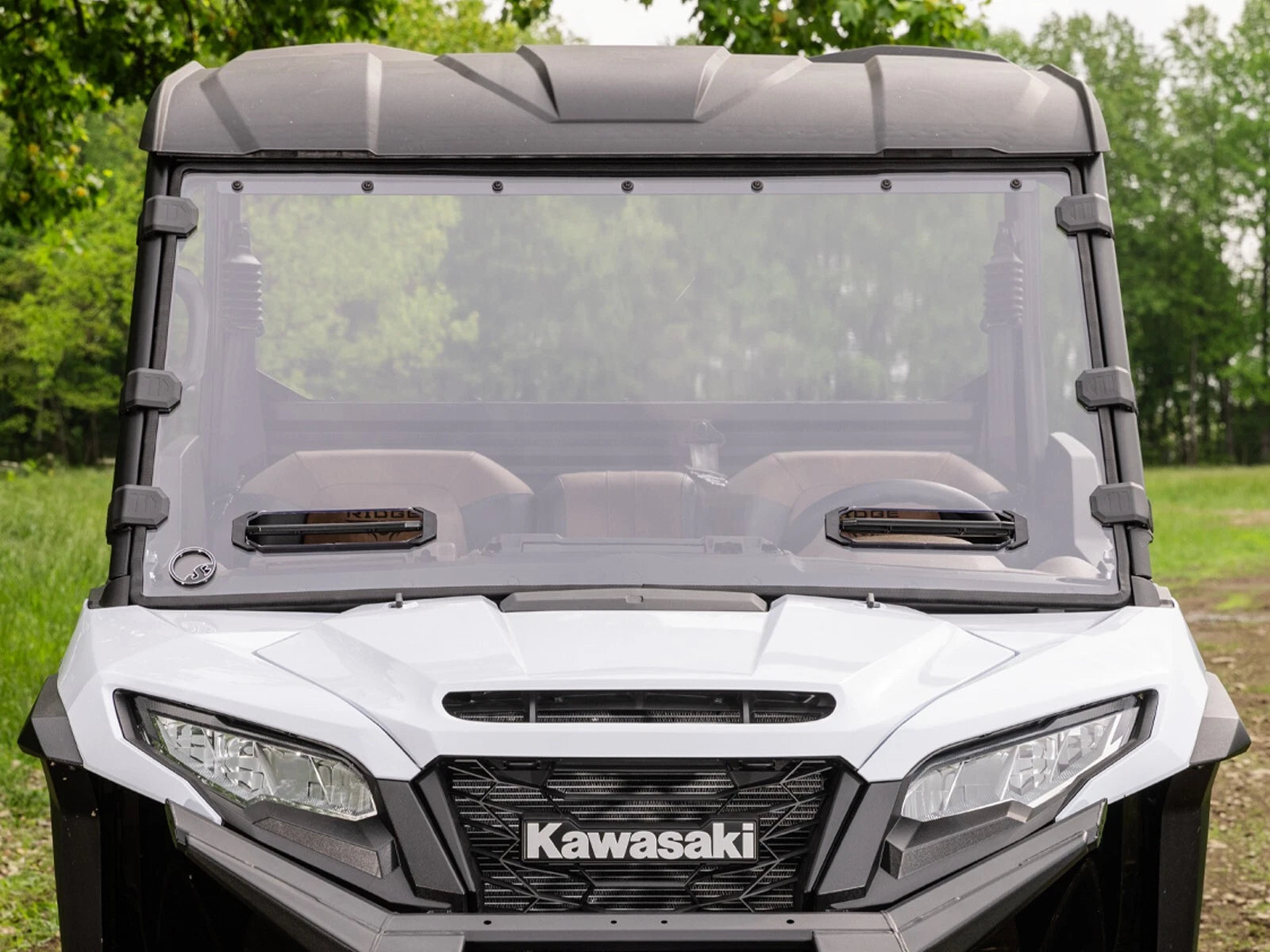 Scratch Resistant Vented Full Windshield for Kawasaki Ridge (2014–2023)
