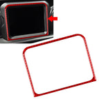 GPS Navigation Panel Cover Trim for Jeep Wrangler JL Gladiator JT (2018–2023) Carbon Red