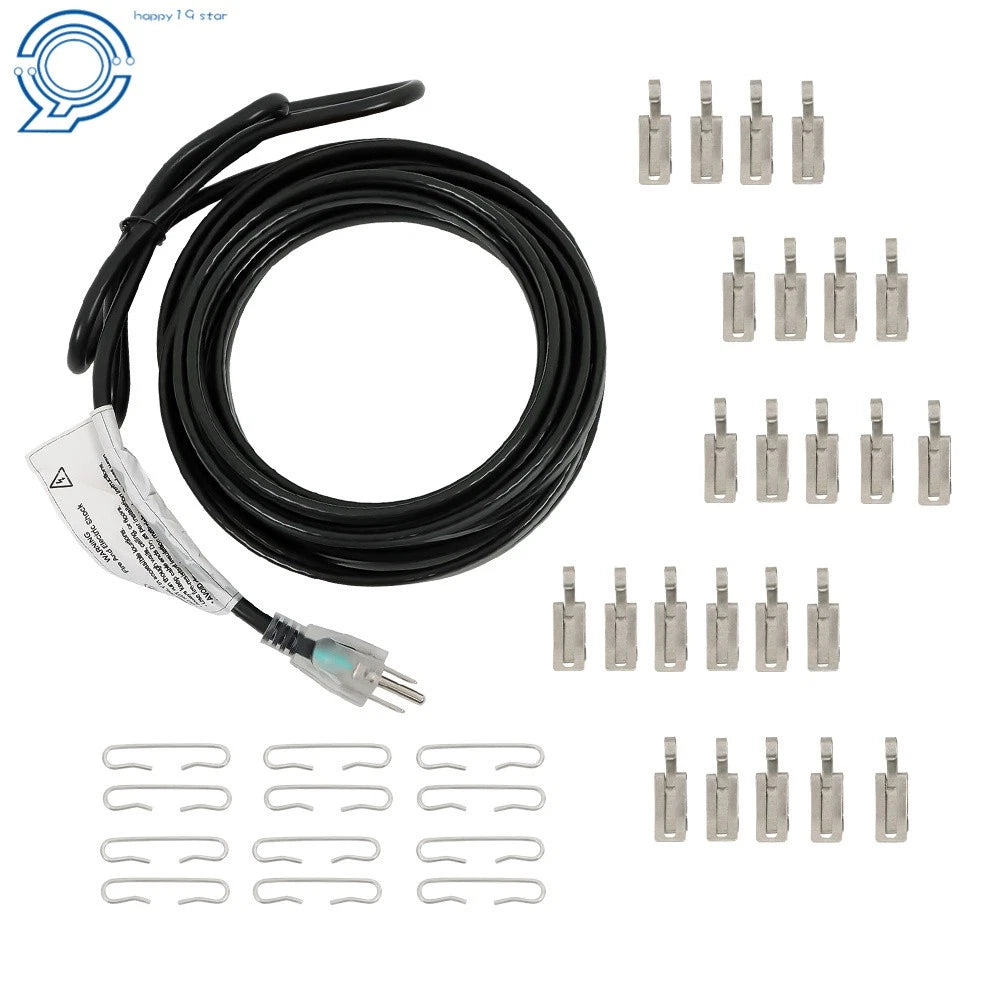 Heat Tape Roof De-icing Cable Kit for Snow Melting (120V, 24 Feet)