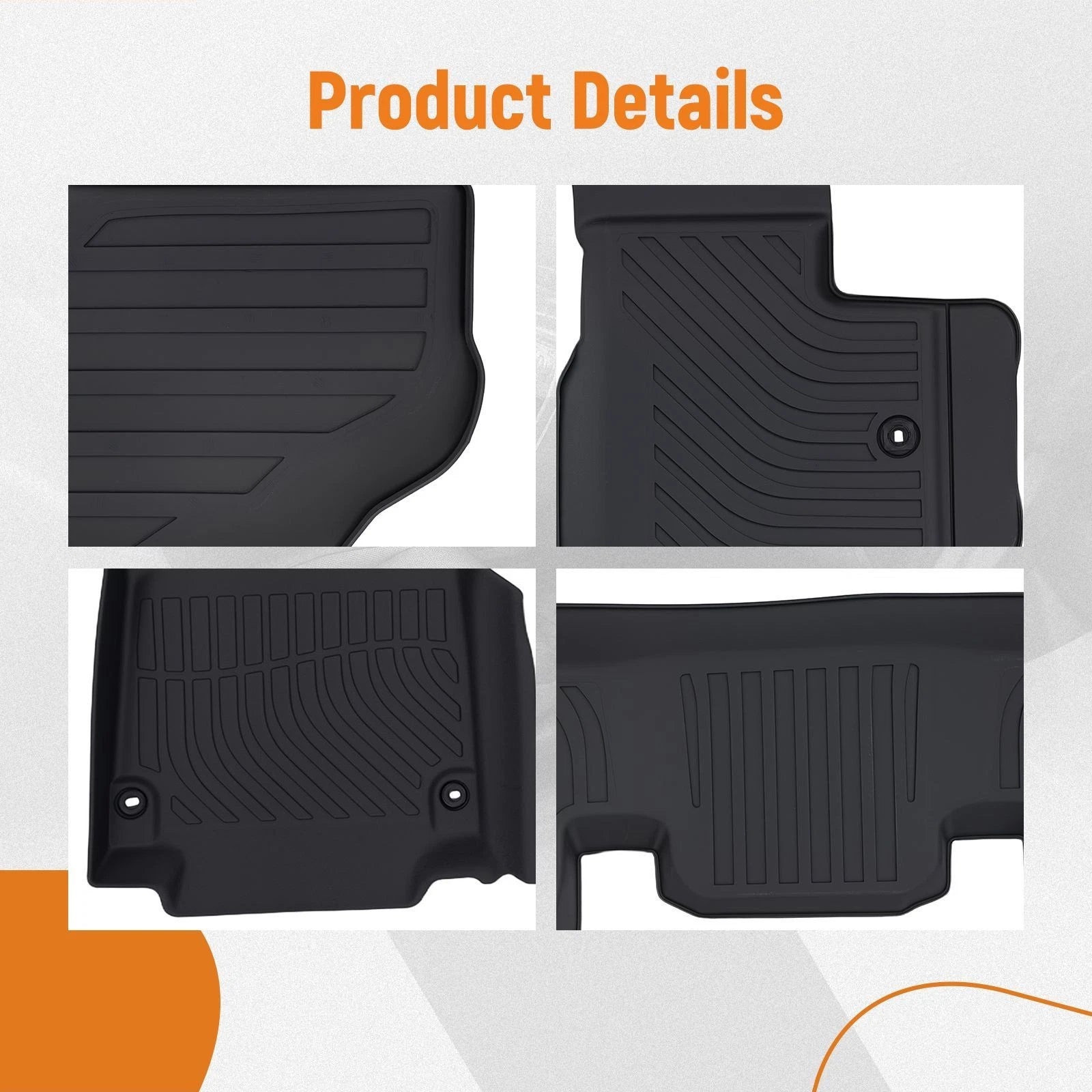 All Weather Floor Mat Liner for Acura MDX (2022–2025) TPE Anti-Slip