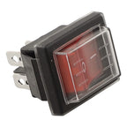30 Amp Lighted Rocker Switch with Cover for Welding Machine (4Pin, 2Position)