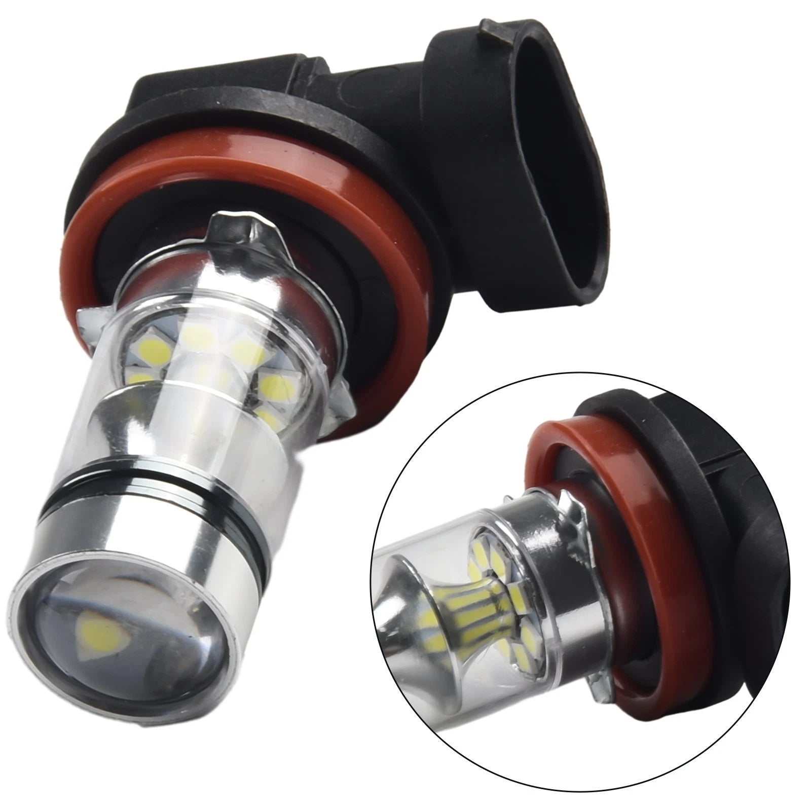 2X H11 H8 LED Bulbs 10000K 6500K White 60W for Driving Fog Lights
