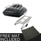 Matt Black Razor Trunk Pad Mount Rack for Harley Street Electra Glide (2014–2025)