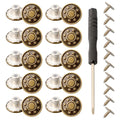 10X Metal Jeans Buttons 17mm Replacement Set DIY Repair Kit