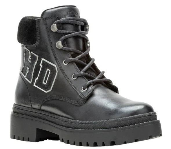 Harley-Davidson Women's Tressler Black Motorcycle Boots Size 6 (120th) D87285