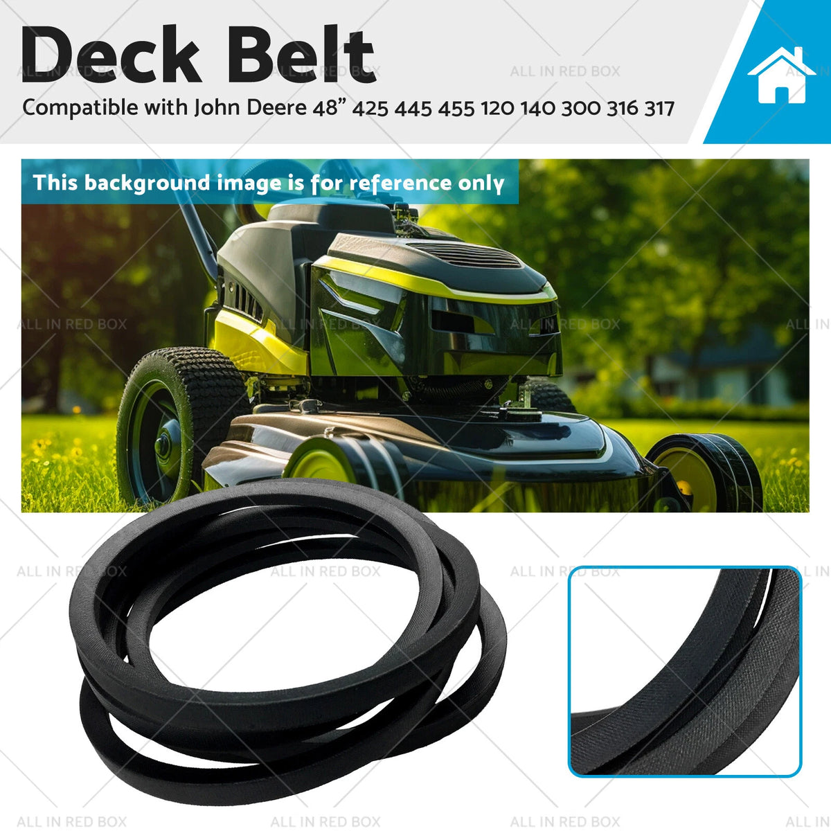 Deck Belt for John Deere 425 445 455 120 140 300 316 317 (M112268)