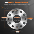 Set of 4 Wheel Spacers 1" for Nissan Titan Armada Infiniti QX56 (2004–2015)
