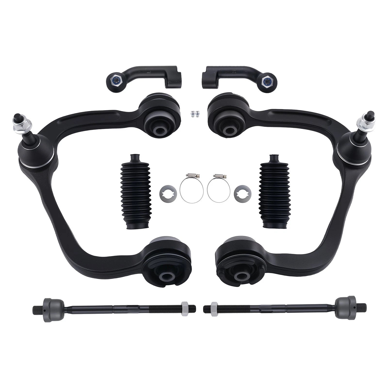 Front Upper Lower Control Arms Sway Bar Links Tie Rods for Ford F-150 (2009–2013)