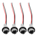 4x Connector Socket Bulb Bundle PigTail T15 Rubber Wedge LED