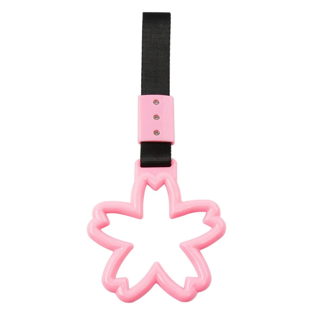 Cherry Blossom Ring Train Bus Handle Strap Drift Charm Tools Black Pink