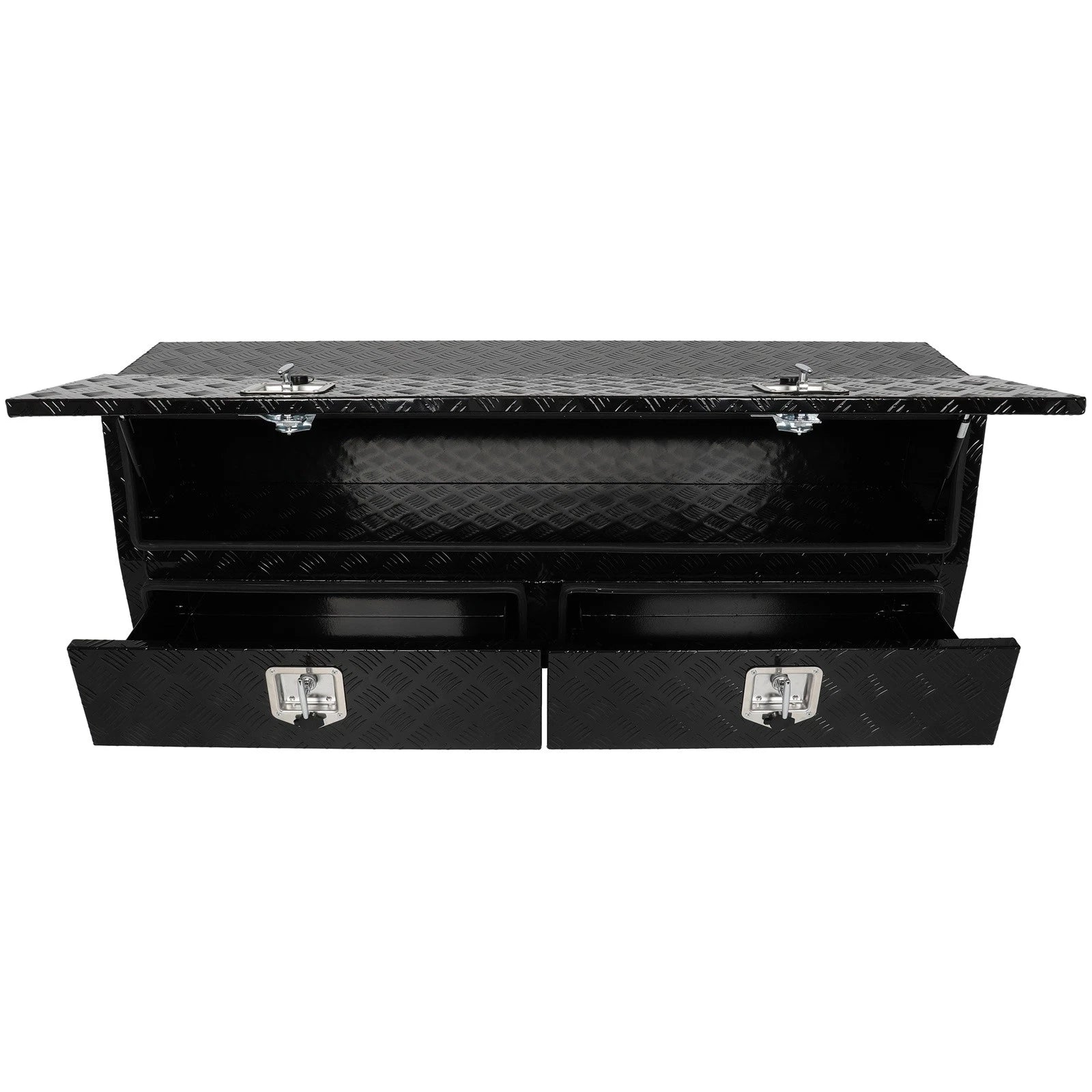Set of 2 Aluminum Storage Tool Boxes for Truck