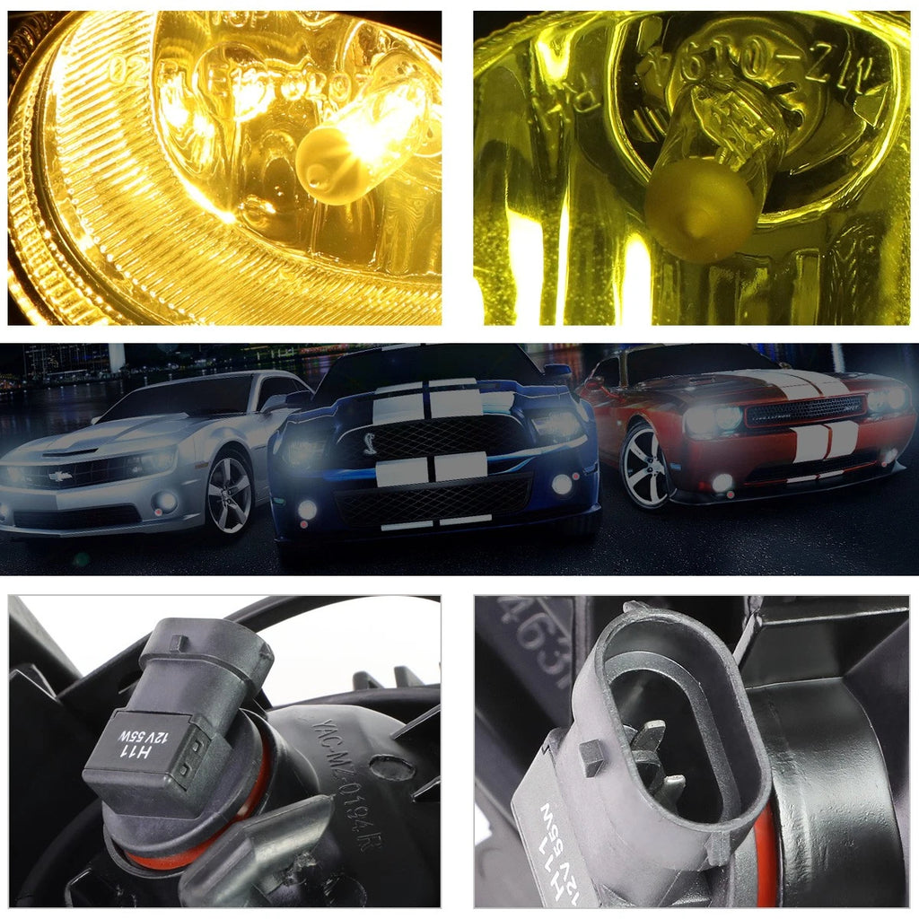 Fog Lights for Mazda 6 (2014–2016) - Amber Lens, Switch, Black Bezel