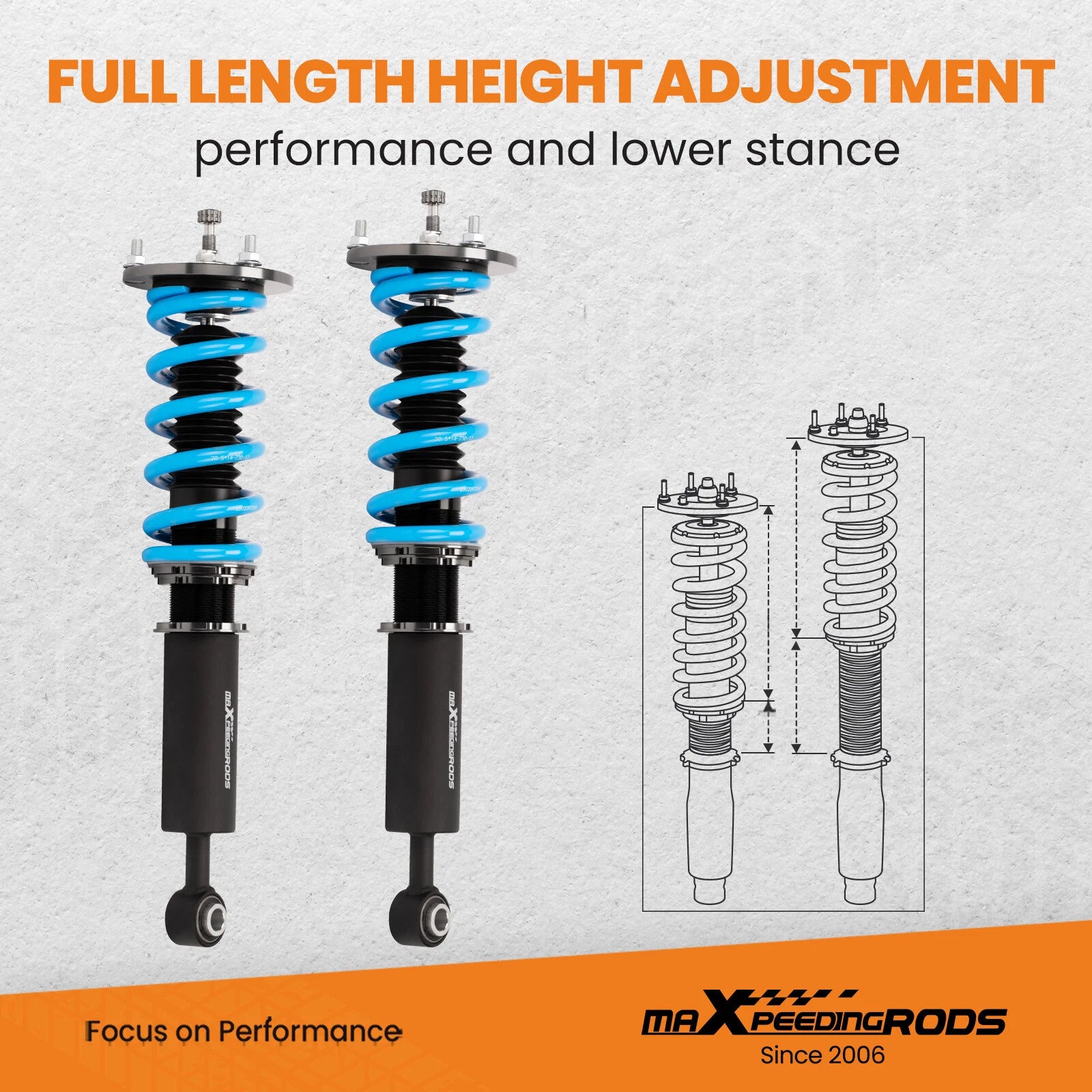 Coilover Lowering Struts Kit for Lexus LS430 (2001-2006)