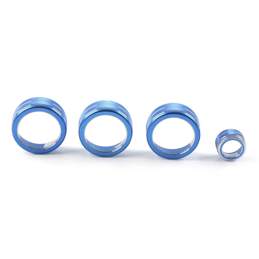 4pcs AC Climate Control Knob Ring Covers for Honda Civic (2022 - Present) Blue