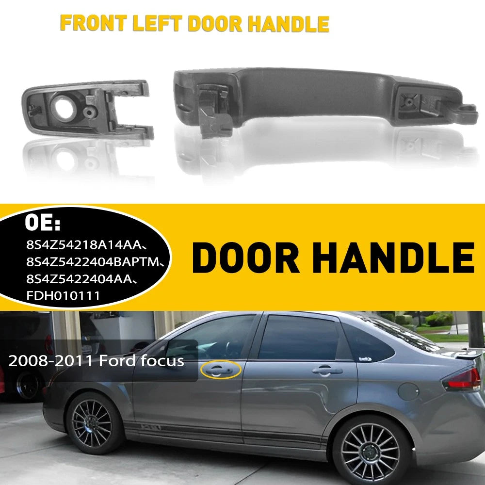 Front Left Driver Door Handle for Ford Focus (2008–2011) - Black