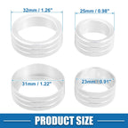 Set of 3 AC Audio Volume Knob Ring Covers for Chevy Malibu (2017–2022) Silver Tone