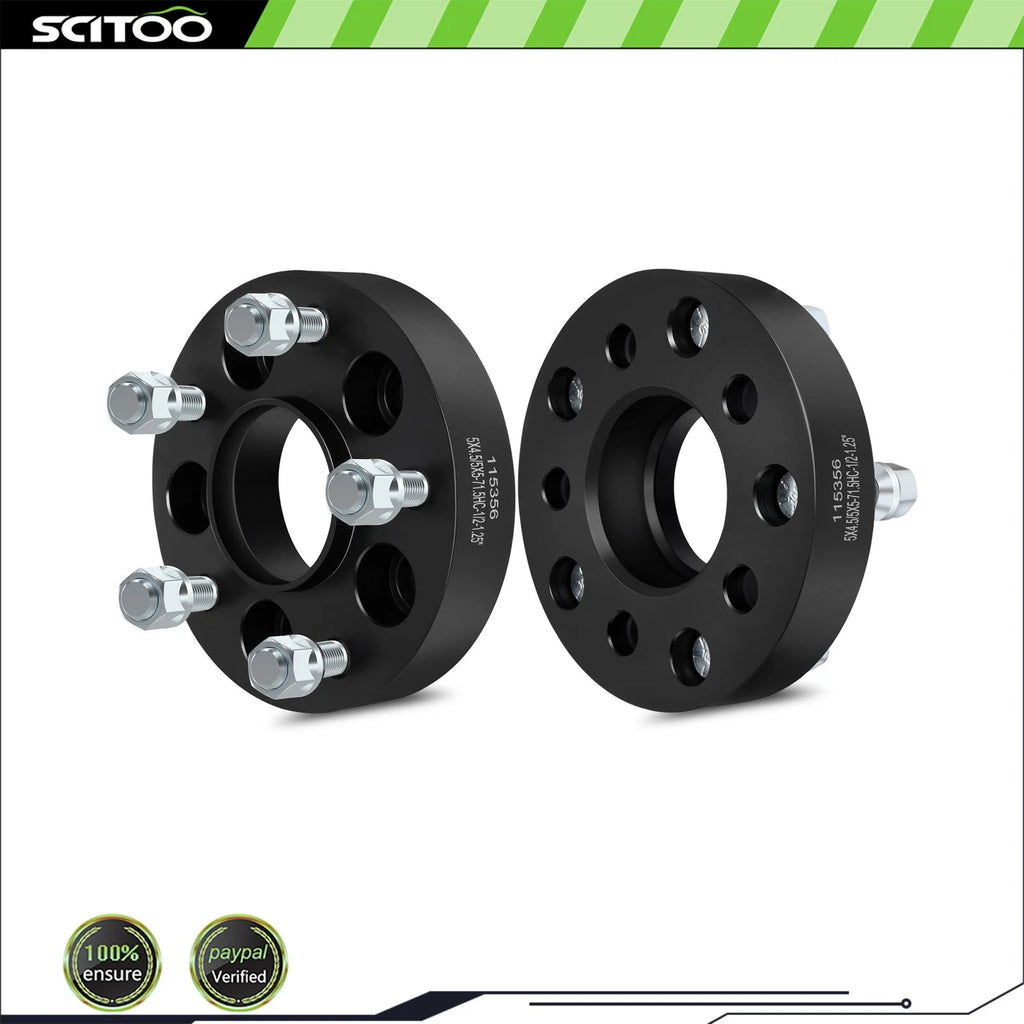 2X 1.25" Wheel Adapters 5x4.5 to 5x5 1/2" Studs for Jeep Wrangler Liberty