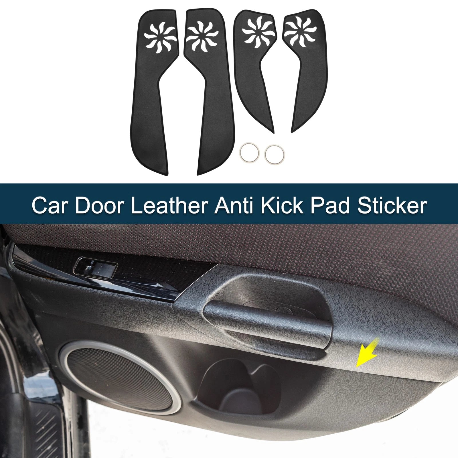Set of 1 Car Door Leather Anti Kick Pad Sticker for Audi A3 (2021–2024)
