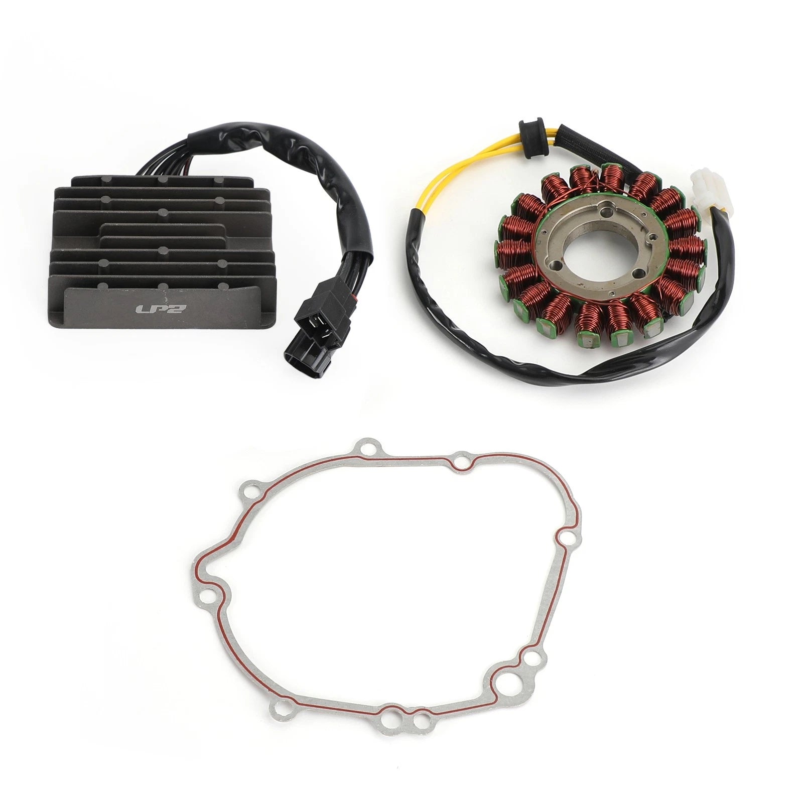 Magneto Coil Stator + Voltage Rectifier + Gasket for Suzuki GSXR 600 750 (2008–2019)
